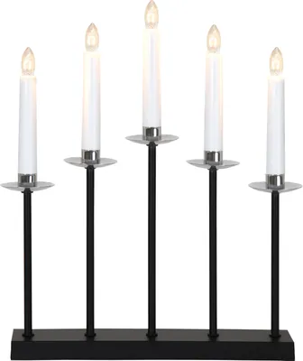 Produktbild von Star Trading 138-27, Leichte Dekorationsfigur, Chrom, IP20, Schwarz, 5 Glühbirne(n), E10