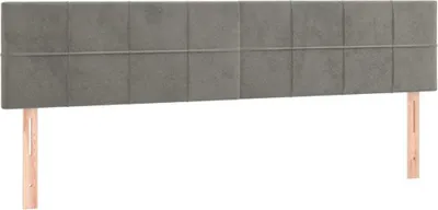 Produktbild von vidaXL Kopfteile Hellgrau 180x5x78/88 cm Samt