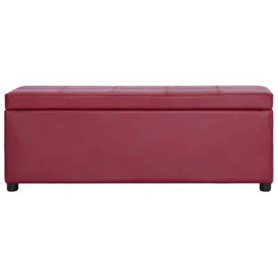 Immagine prodotto di Panca con Vano Portaoggetti 116 cm Rosso Vino in Pelle finta