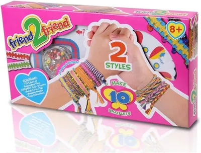 Zdjęcie produktu dla Zestaw do robienia bransoletek DIY, zestaw kreatywny do tworzenia bransoletek przyjaźni, dla dziewcząt, w tym