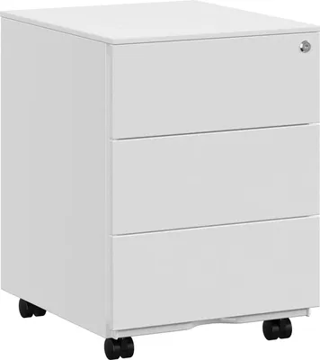 Produktbild von SONGMICS Rollcontainer, Rollcontainer Aktenschrank Büroutensilien, weiß