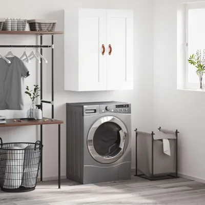 Obrázek produktu pro vidaXL Nástěnná skříňka bílá 69,5x34x90 cm Dřevěný materiál