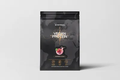 Produktbild von GYMTRAIL® Veganes Eiweißpulver aus Erbsenprotein 500g | Pflanzliches Proteinpulver mit essenziellen Aminosäuren | Ohne Soja und Süßungsmittel mit Birkenzucker | Raspberry