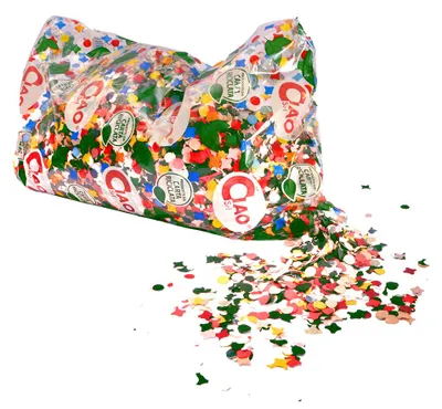 Produktbild von Fabriges 5kg Konfetti - Party Karneval Silvester Fasching Konfettibeutel 5 x 1 kg