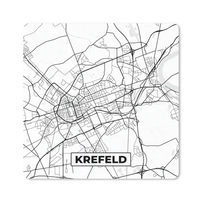Produktbild von MuchoWow® Mauspad Mousepad Krelefeld - Karte - Stadtplan 30x30 cm - Mousepads - Maus Mat - Pad - Mausunterlage - Gaming