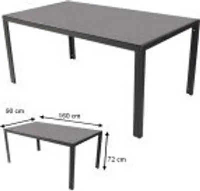 Produktbild von Tisch Esstisch Gartentisch Terrassentisch Gartenmöbel Glastisch Balkon 160x90cm