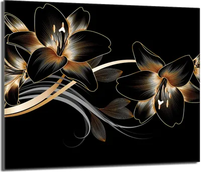 Obrázek produktu pro Skleněná deska na sporák 60x52 Skleněný kryt varné desky Splashback Deco Prkénko na krájení, Orchid Black