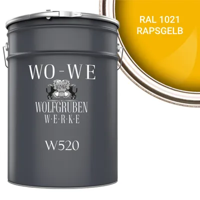 Produktbild von Nano Fassadenfarbe Außen Wandfarbe Sockelfarbe W520 - RAL 1021 Rapsgelb - 20L