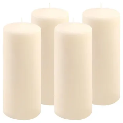 Obrázek produktu pro Krémová parafínová svíčka 25 cm, sada 4 ks