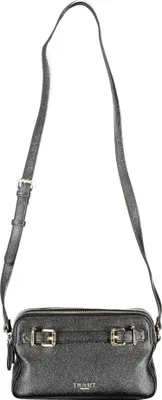 Immagine prodotto di Borsa fotografica da donna nera: 2 scomparti, tracolla regolabile, elegante