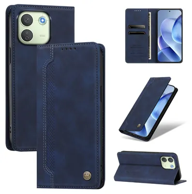 Produktbild von Handyhülle für Xiaomi Redmi Note 17 Pro Max, Leder Wallet Klapphülle mit Standfunktion, Stoßfeste Schutzhülle Dunkelblau