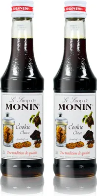 Zdjęcie produktu dla 2x Syrop Monin Cookie Choco, butelka 250 ml - do koktajli, z kawą lub koktajlem