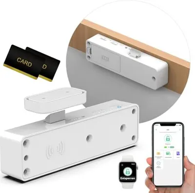Zdjęcie produktu dla Inteligentna blokada szuflady Eseesmart, elektroniczna blokada szafki RFID z aplikacją NFC do mebli dziecięcych, szafek, szuflad, pudełek,