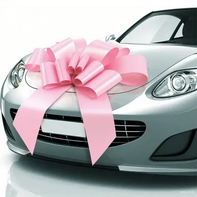 Große Autoschleife 76 cm, rosa, für Geburtstag und Dekoration