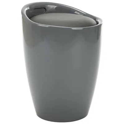 Image de Tabouret de rangement Gris Similicuir