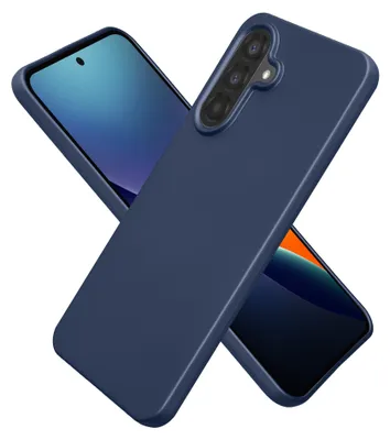 Produktbild von kwmobile Handyhülle für Samsung Galaxy A27 5G Hülle - Silikon Case metallisch schimmernd - Schutzhülle Cover - Metallic Blau