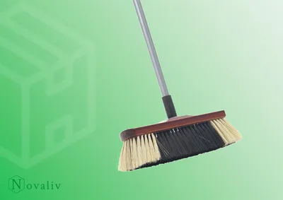 Immagine prodotto di Novaliv 1x scopa per interni senza manico I misto crine I pelo animale fine I scopa a mano in legno I scopa da salotto scopa per spazzare con filo scopa a pelo naturale