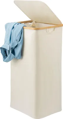 Produktbild von bremermann Wäschesammler mit herausnehmbarem Sack & Deckel, ca. 100 Liter, beige