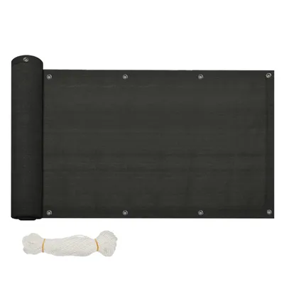 Produktbild von Jiubiaz Balkonsichtschutz Balkon Anthrazit Sichtschutz Bespannung Terrasse Sonnen WindSchutz 90x600cm