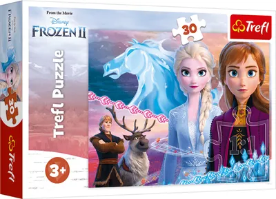The image shows the front and side of a Trefl Disney Frozen 2 jigsaw puzzle box.