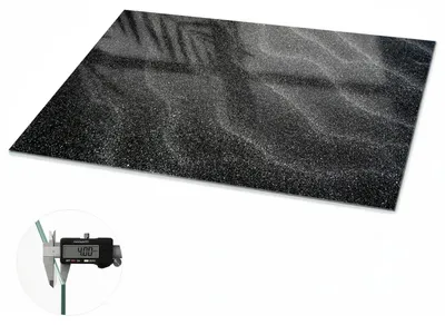 Produktbild von Glas Tischplatte 120x80 cm – Tischauflage aus gehärtetem Glas – Glasplatte für Esstisch – Küchentischplatte aus Glas – Tischschutz Glas modern – Dekorative Glasplatte – Pflegeleichte Glastischplatte – Sicherheitsglas Tischplatte – Sandstruktur, KI-generiertes Bild