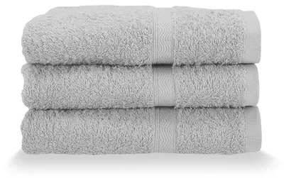 Zdjęcie produktu dla Ręcznik gościnny, frotte, wykonany w 100% z bawełny, chłonny, 40 x 60 cm, szary, zestaw 3 sztuk