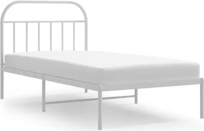 Obrázok produktu pre vidaXL Detská posteľ s čelom kovová biela 100x200 cm