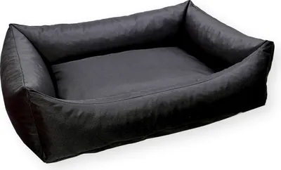 Produktbild von 4L Textil KOKO Wasserabweisendes Hundebett große Hunde Hundekorb Bezug abnehmbar und waschbar Hundekissen Hundekörbchen 120x100 cm, Schwarz
