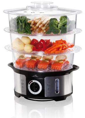 Obrázok produktu pre Eta Steampot, 3 košík/košíky, Čierna, Strieborná, 1,5 L, 75 min, 1000 W, 275 mm