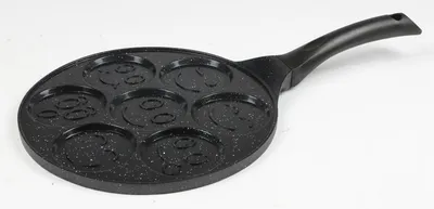 Image de Poêle à crêpes 26,5cm Motifs Smiley Poêle à crêpes Pancakemaker Poêle à œufs au plat Poêle à crêpes Poêle à crêpes aux œufs Poêle spéciale Poêle Smiley Poêle avec creux