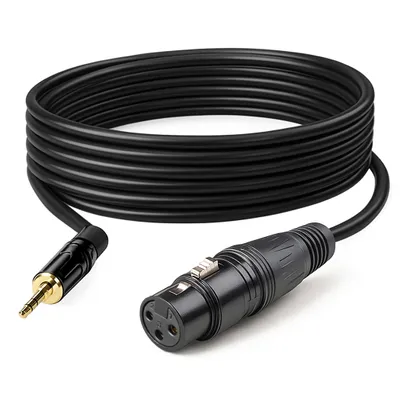 Produktbild von O61C Audio Mikrofonkabel 5 m – XLR 3-polig Kupplung auf 3,5 mm Klinke AUX IN/OUT – Mikrofon- & Audiokabel