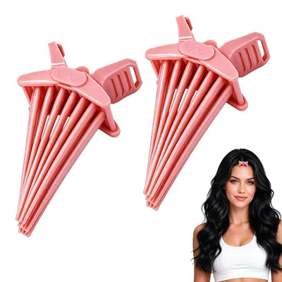 Produktbild von 2x Volumenclips für Haaransatz, Haarwurzel-Volumen Haarspangen, 13-Zinken, unsichtbar, für feines und plattes Haar, ohne Hitze