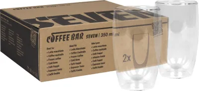 Obrázok produktu pre Könitz Latte Macchiato Sada 2 pohárov na kávu SEVEN, hrnček, sklo, číre, 350 ml, 1758000007