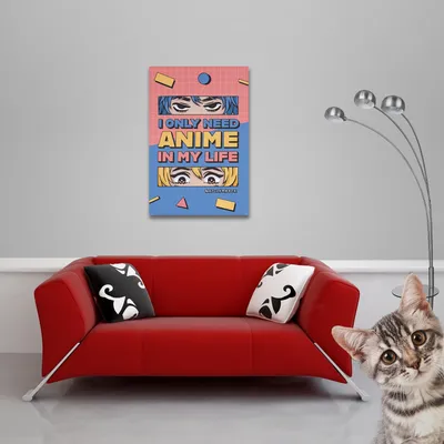 Produktbild von Anime - Poster - All I need is Anime + 2 St Posterleisten Alu 63 cm