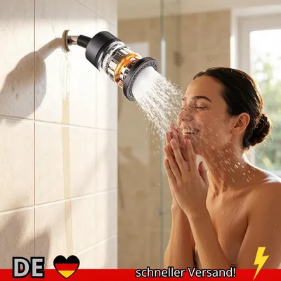 Produktbild von R Hochdruck-Duschkopf mit Wassersparendem Filter 5 Modi Handbrause Einem