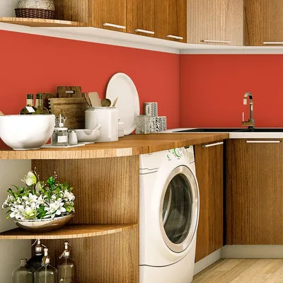 Produktbild von Dekorative Vinyl-Klebefolie auf Meterware – Waschbarer, wasserfester Aufkleber für Wände, Küchen und Möbel – 60 cm x 50 m – Mohnrot