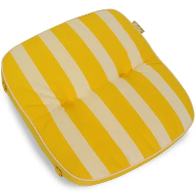 Produktbild von Herlag Hockerauflage Tilly 55x50x7cm Blockstreifen Gelb-Gestreift Fleckschutz