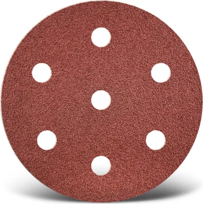 Produktbild von MENZER Red Klett-Schleifscheiben, 90 mm, 7-Loch, f. Exzenterschleifer, Normalkorund (50 Stk.) K180