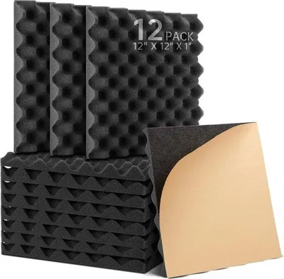 Produktbild von Famanu Schallschutzplatten selbstklebend - 12 Stück, 30 x 30 x 2,5 cm