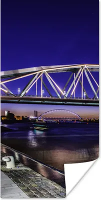 Produktbild von MuchoWow® Poster Fahrrad - Wasser - Nijmegen 60x120 cm - Wandschmuck
