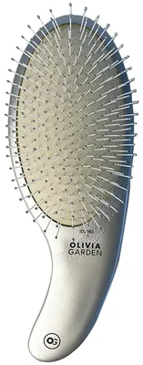 Produktbild von Olivia Garden – Bürste mit gebogenen Nylonborsten – Silber