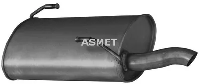 Produktbild von ASMET 08.083 Endschalldämpfer passend für PEUGEOT 206 Schrägheck (2A/C) Auspuff