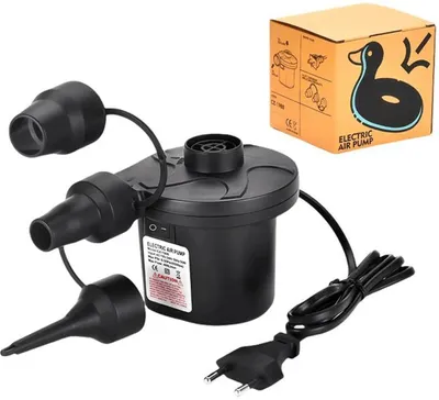 Produktbild von Azomor® Tragbare elektrische Luftpumpe mit 3 Düsen für verschiedene aufblasbare Produkte