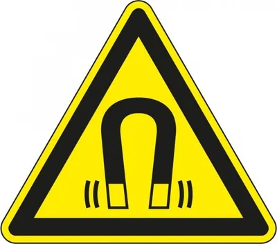 Produktbild von Dreifke® Aufkleber I Warnschild Warnung vor magnetischem Feld, Folie, SL 50mm...