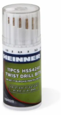 Produktbild von Metallbohrer-Set, 11-teilig, HSS 4241, 1,5–8 mm