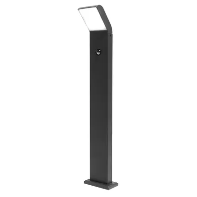 Produktbild von MasterLED LED Wegeleuchte Pollerleuchte Clark mit Bewegungssensor PIR IP54 12W 4000K 80cm Graphitschwarz Gartenbeleuchtung