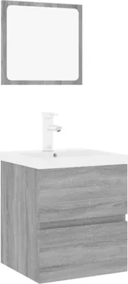 Produktbild von Badmöbel-Set Grau Sonoma Holzwerkstoff