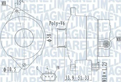 Produktbild von MAGNETI MARELLI 063732138010 Lichtmaschine Generator LiMa 110A 12V für HYUNDAI ix35 (LM, EL, ELH) für KIA SPORTAGE (SL)