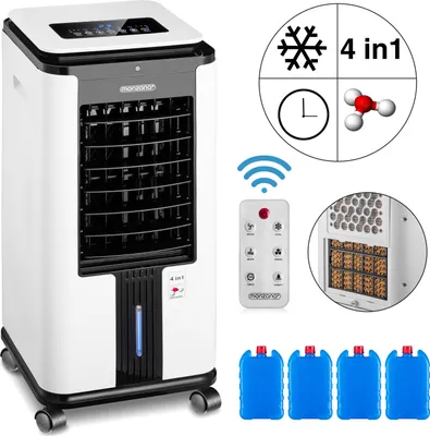 Produktbild von MONZANA® Aircooler 4in1 Fernbedienung 7L Tank Timer Mobil Luftkühler Ionisator Luftbefeuchter Ventilator Klimagerät Turmventilator Säulenventilator