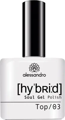 Produktbild von alessandro Hybrid Top Coat, Transparent, Glanz, Frauen, Pinsel, Flasche, Gut für Veganer